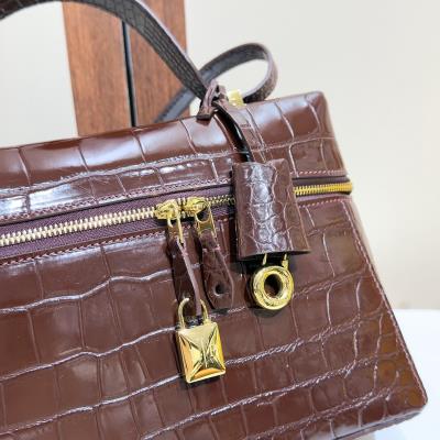 wholesale quality loro piana extra bag l27 alligator coffee